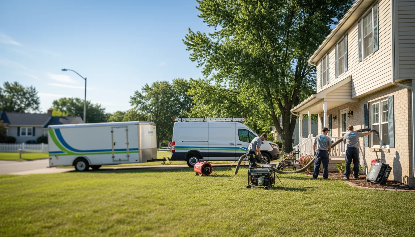 Flooded Basement Restoration And Cleanup With Repair in Maunie, IL near me